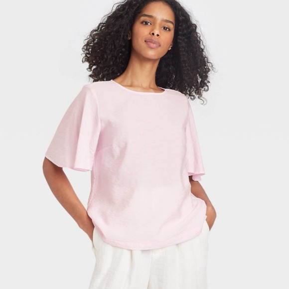 a new day Tops - NWT Flutter Sleeve Blouse
